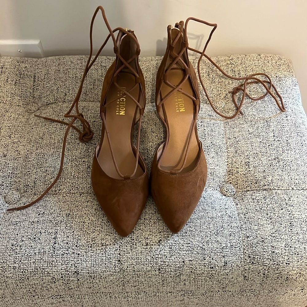 Kenneth Cole Ankle wrap wedges